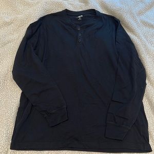 Lands End, Men’s Black Long Sleeve Shirt, NWOT